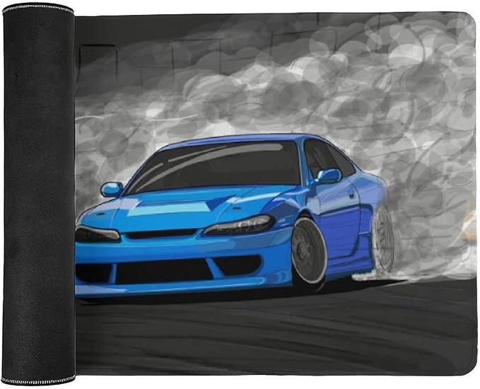 Large Mouse Pad Gaming Drifting S13 and S15 JDM Car Desk Mat Long Big Mousepad Extended Keyboard Computer Pad Office Desk Organizers and Accessories 40x90cm