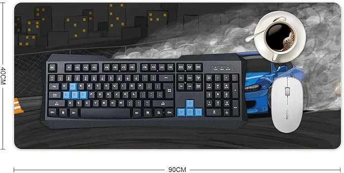 Large Mouse Pad Gaming Drifting S13 and S15 JDM Car Desk Mat Long Big Mousepad Extended Keyboard Computer Pad Office Desk Organizers and Accessories 40x90cm