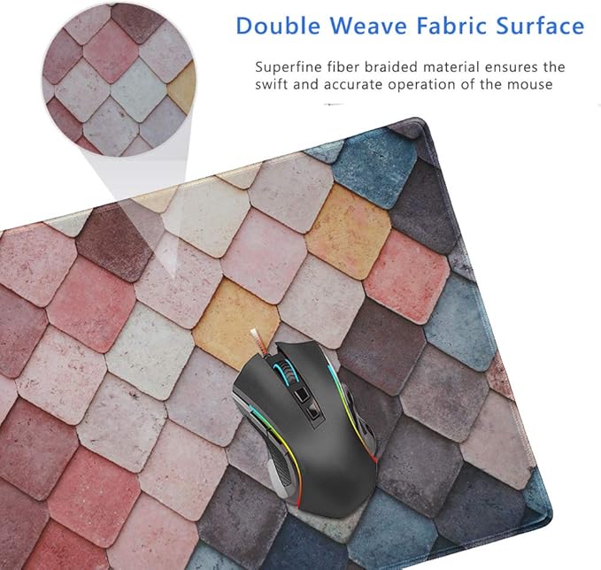 Large Mouse Pad Gaming XXL & Desk Keyboard Mat Size (35.4x15.7x0.1IN, 90x40 Xgezi)