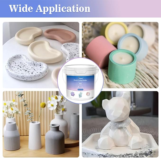 OSBANG Plaster Casting Powder 3000G/105 OZ, Water Activated Fast Curing Kit, 20–30 Min Demold, Beginner Friendly Material for Resin Molds, Crafts & DIY Art