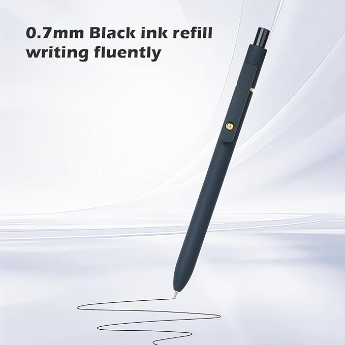 Ddaowanx Gel Pens, 0.7mm Quick Dry Black Ink,Fine Point Smooth Writing Pens,Office School Supplies,Gifts for Women Man(6Pcs Black White Gray, Black)