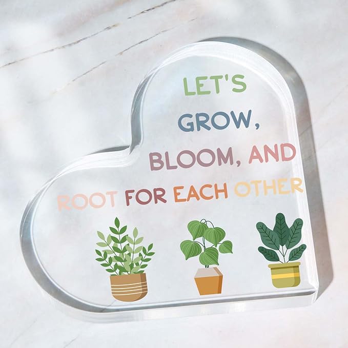 Mental Health Awareness Decor, Psychotherapy Affirmations Heart Acrylic Sign, Growth Mindset Sign, School Counselor Sign, Psychology Therapy Gift for School Home Therapy Office Living Room Bedroom