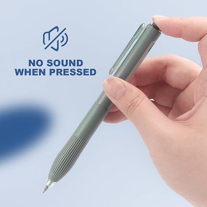 Bribobo Gel Pens Black Ink 0.5mm Fine Point Pens Silent Smooth Writing Work Pen (6-Count)