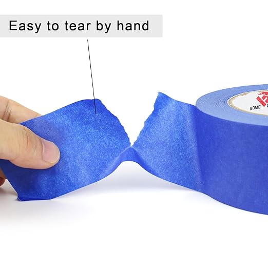 BOMEI PACK 10 Rolls Painters Tape 2 inch Wide, Painter's Tape Blue Masking Tape 2 inch x 55 Yards for Walls Painting, Home Improvement and School Projects, Total 550 Yards
