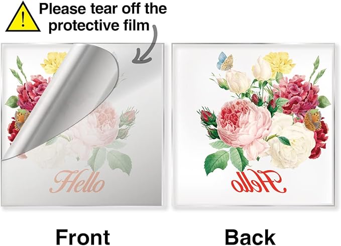 Mother's Day Floral Mom Gift Acrylic Desk Plaque Sign with Wood Stand - Home Office Keepsake