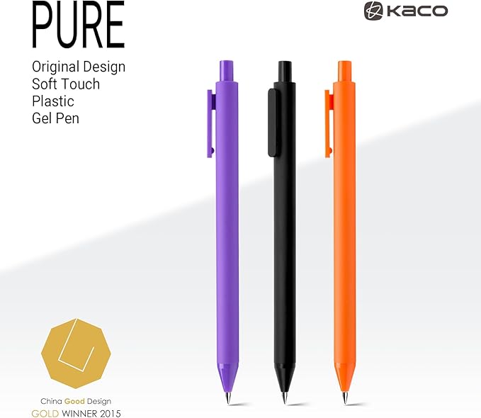 Kaco PURE Gel Pens Assorted Color Ink 20 Pieces 0.7mm, Medium Point, Aesthetic Cute Stationery Pens for Journaling Note Taking Pens