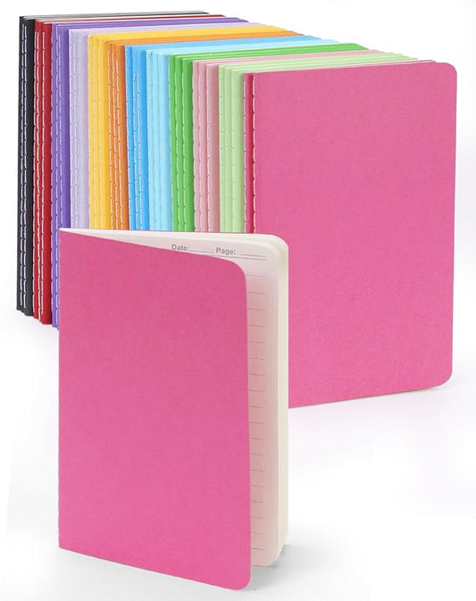 Lzerking Small Lined Notepads Bulk 36 Pack Mini Pocket Notebooks Journal Set Colorful Cover Notebooks for Kids 3.5 x 5.5 Inches, 30 Sheets/60 Pages