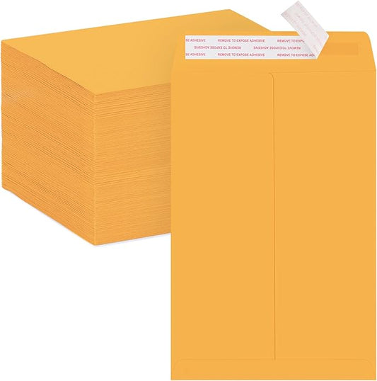 ACSTEP 100Pack Manilla Envelopes 6 x 9 Brown Kraft Catalog Envelopes Self Seal for Mailing
