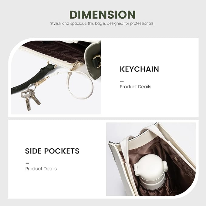 LOVEVOOK Laptop Tote Bag for Women, Work Totes Business Office Computer Briefcase with Clutch Purse