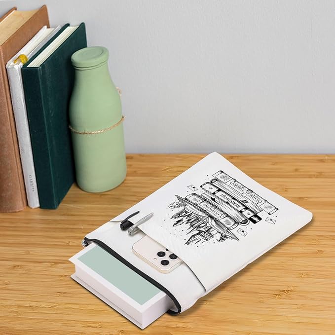 Magic Stuff Magic Book Sleeve Book Cover Book Lovers Gifts Book Club Gifts Wizard Book Protector Book Gifts for Readers Women Magic Movie Fans Bibliophile Bestie Friend Graduation Birthday Gifts