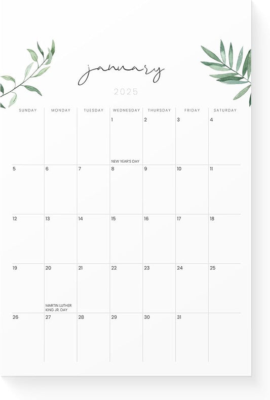 Magnetic Calendar for Refrigerator 2025 - Versatile 6x9 2025 Fridge Calendar Runs Until June 2026 - Easy Planning with Aesthetic Fridge Calendar Magnet - Karto - Greenery