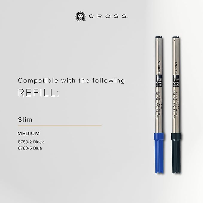 Cross Click Refillable Ballpoint Pen Presented in a Everyday Gift Box - Medium Point, Black Ink, Crimson