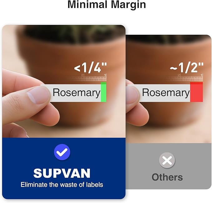 SUPVAN G15M Mini Portable Label Maker Machine with 4 Tapes, Rechargeable 1200mAh Battery Thermal Transfer Printer, Compatible with Multi-Type Label, Home, Garage, Office & Outdoor