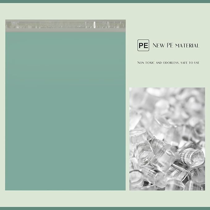 Metronic Poly Mailers 12X15.5 500Pack, Strong Adhesive Shipping Envelopes for Clothing, Waterproof Shipping Bags for Small Businesses, Flexible Mailers Poly Bags, Grayed Jade Green