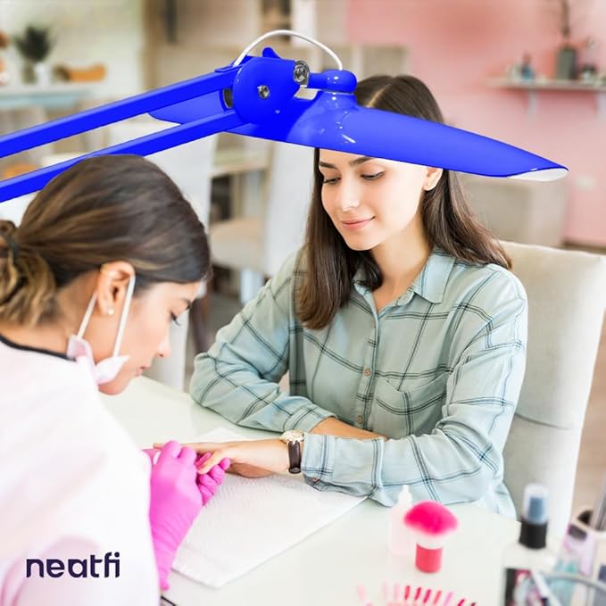 Neatfi XL 2,200 Lumens LED Task Lamp, 24W Super Bright Desk Lamp, 117 Pcs SMD LED, 4 Level Brightness, Dimmable, Task Light for Home, Office, Workbench (Non-CCT, Sapphire Blue)