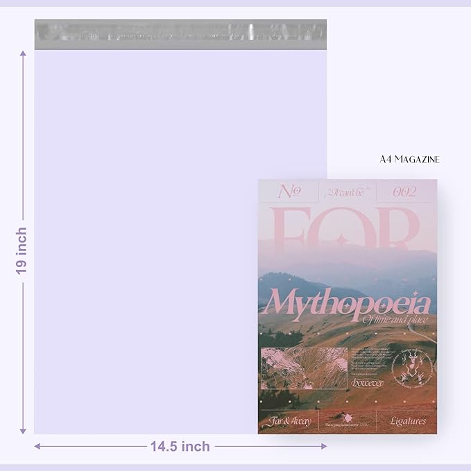 Metronic Poly Mailers 14.5X19 100 Pack, Strong Adhesive Shipping Bags for Clothing, Waterproof and Tear-Proof Packaging Bags Mailers Poly Bags for Shipping Envelopes in Lilac Purple