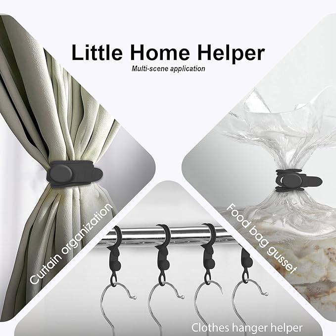 Nearockle Silicone Cable Ties Cord Organizer for Cable Management, 16PCS 4.2" and 7.1" Reusable Cable Organizer Electronic Accessories for Home, Office, Kitchen, School, Travel (Black)