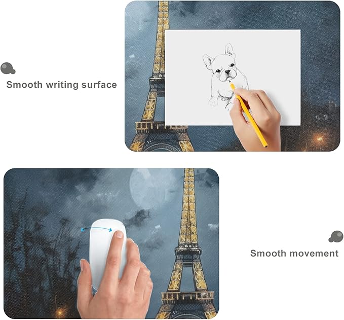 Paris Skyline Painting XXL Mouse Pad - Non-Slip Mouse Mat for Gaming & Work - Large 31.5 X 11.8 Inch Full Mouse Mouse Pad Protector