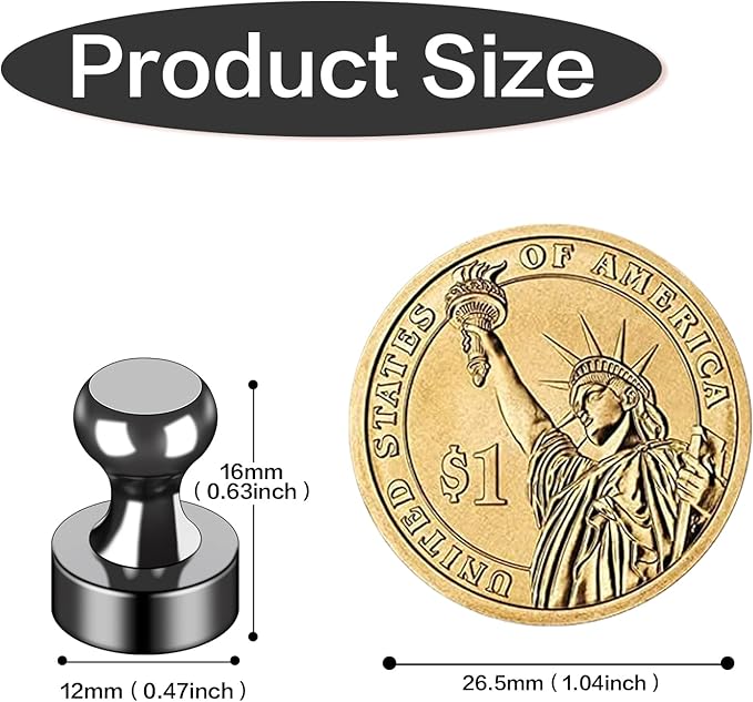 LOVIMAG Fridge Magnets 60Pcs Refrigerator Whiteboard Small Strong Magnet Classroom Kitchen Accessories Decorative Locker Set Decor Must Haves Office Calendar Refrigerador Magnetic Cute Crafts Black