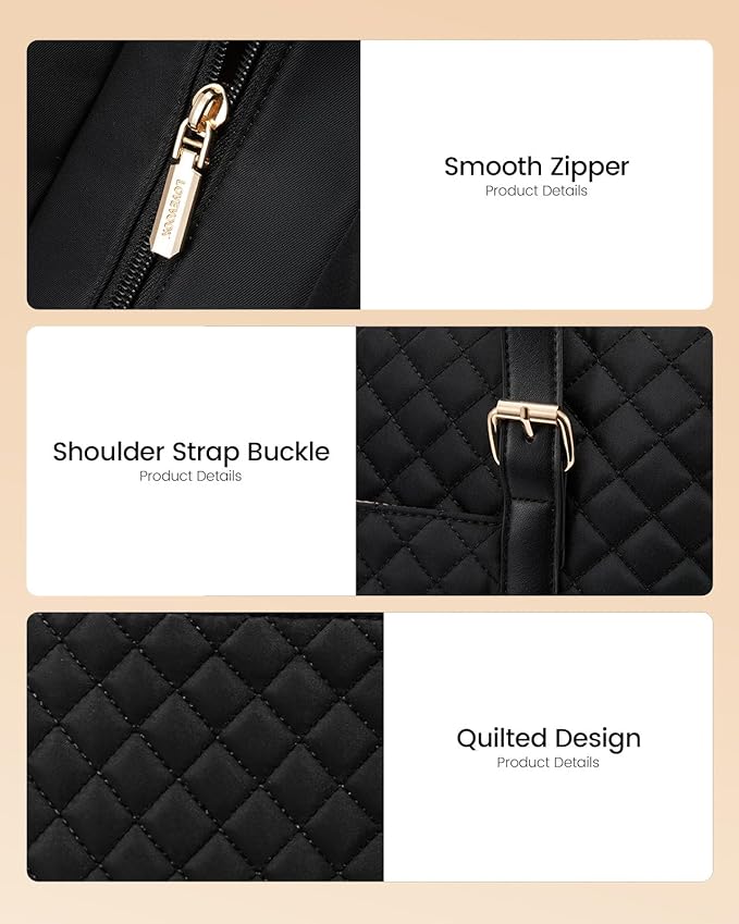 LOVEVOOK Laptop Bag for Women, 15.6 Inch Work Tote Computer Bag With Large Cup Holder, Lightweight Large Laptop Briefcase for Travel, Bussiness, Teacher