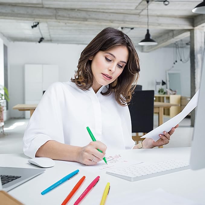 Lelix 20 Colors Felt Tip Pens, Medium Point Assorted Colors Markers Pens For Journaling, Writing, Note Taking, Planner Coloring, Perfect for Art Office and School Supplies