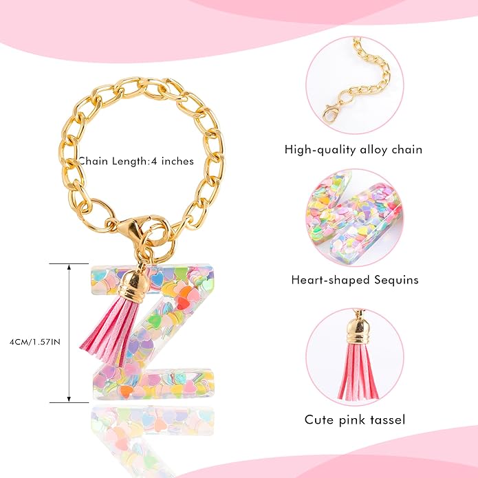 Letter Charm Accessories for Stanley Cup 1 PCS Cute Initial Keychain Handle Charm for Stanley Tumbler for Women