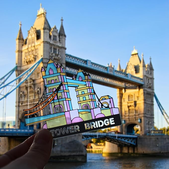 Metal Bookmarks with Transparent Design - Tower Bridge Book Mark for Readers, Aesthetic Book Markers for Kids, Teens, Teachers, Students, Gifts for Book Lovers, Writers, Reading Women & Men