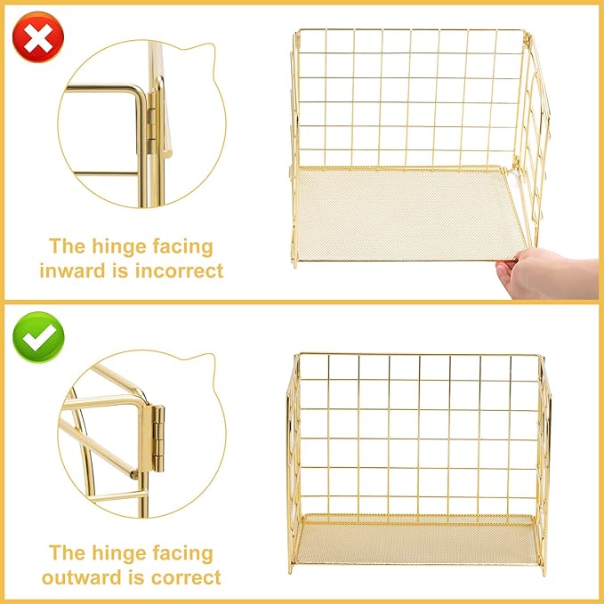 Lavatino Paper Letter Tray Organizer with File Holder, 4-Tier Desk Accessories & Workspace Desk Organizers with Drawer and 2 Pen Holder for Office Supplies (Gold)