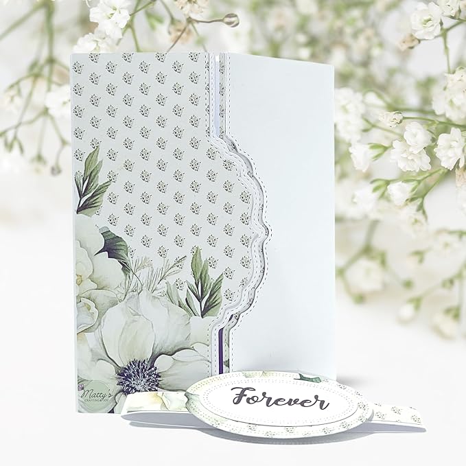 Matty's Crafting Joy Wedding Florals, Double Sided Scrapbook Paper 12x12, Patterned Cardstock 12x12, 24 Sheet Floral Scrapbook Paper Pad, Wedding Scrapbooking Supplies