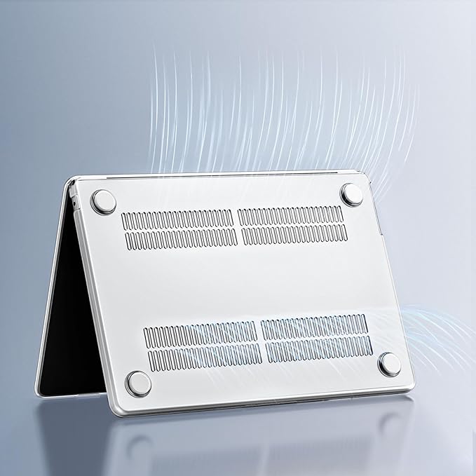 MOSISO Compatible with MacBook Air 13 inch Case 2025 2024 2023 2022 M4 A3240 M3 A3113 M2 A2681, Plastic Hard Shell&Keyboard Cover&Screen Film&Type C for MacBook Air 13.6 inch Case, Crystal Clear