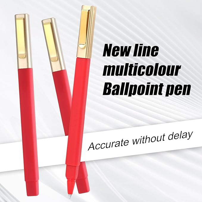 12 Pack Gel Pens Red 0.5mm Medium Point Red Gel Ink Pens with Cap Quick Drying Ballpoint Pen Smooth Writing Fine Point Pen for Journaling School Office Supplies