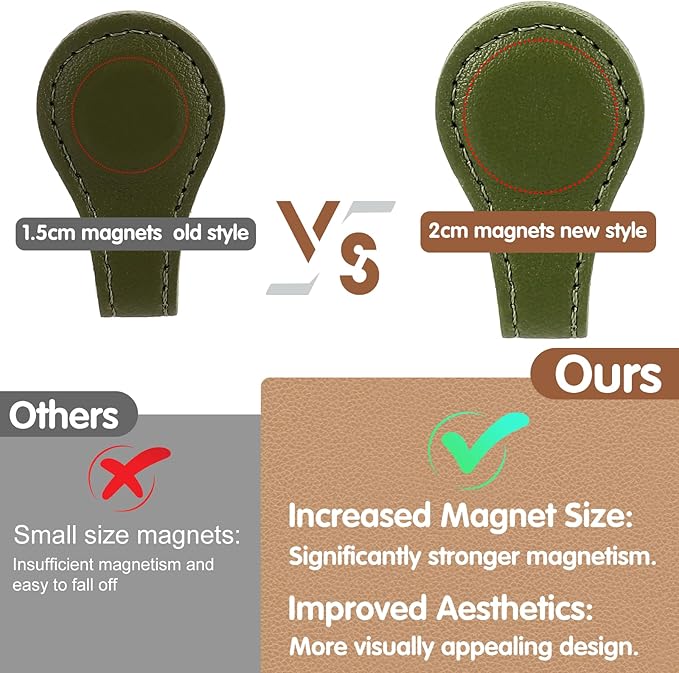 Magnetic Leather Bookmark, 12 Pcs Colorful Leather Magnet Book Marks Page Markers Retro Magnet Bookmark Clips Reading Supplies Gift for Reading Men Women Book Lovers