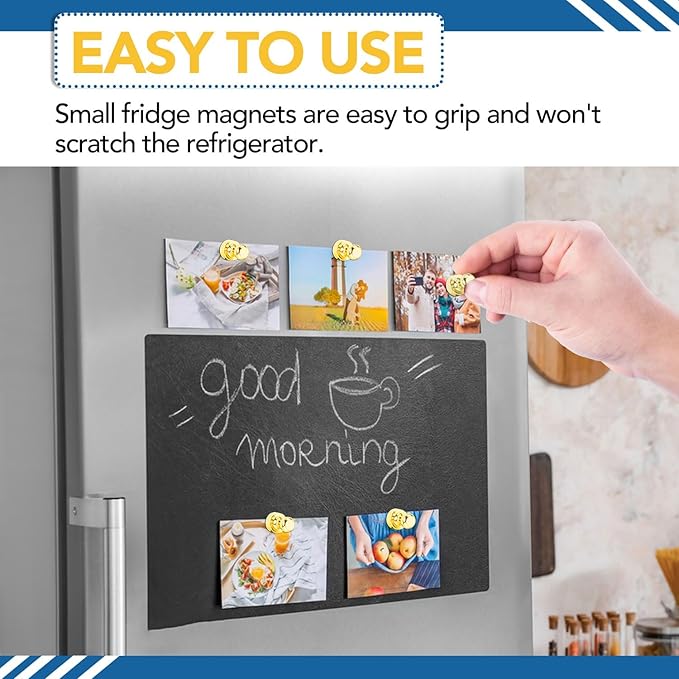 LOVIMAG Fridge Magnets 18Pcs Refrigerator Whiteboard Small Strong Magnet Classroom Kitchen Accessories Decorative Locker Set Decor Must Haves Office Calendar Refrigerador Magnetic Cute Crafts Gold