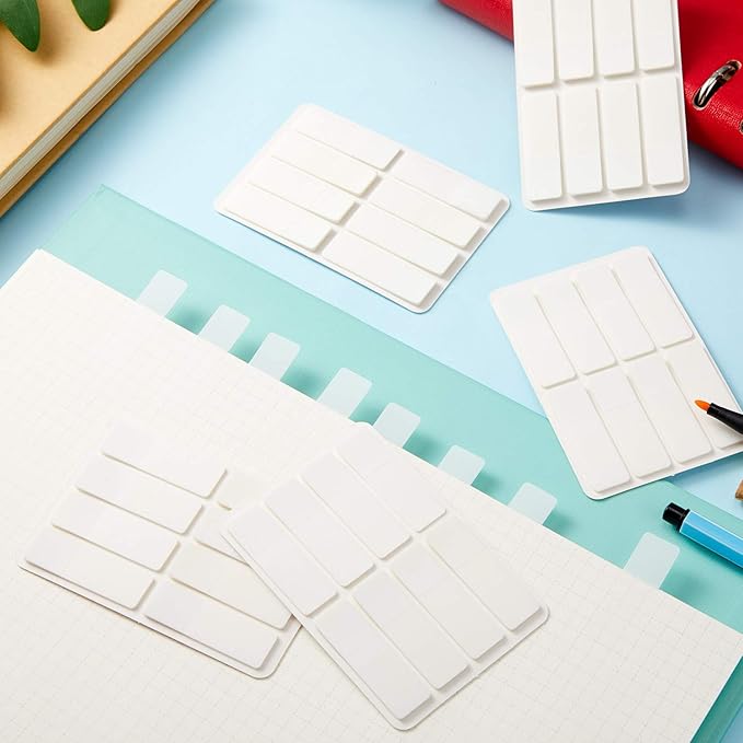 Outus 1280 Pieces Sticky Index Tabs Page Marker White Sticky Tabs Pop up Page Flags 1.6 x 0.5 Inch