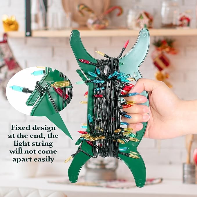 YUNVI 18 Pcs All Purpose Light Storage Holder, Christmas Light Wrap Storage Organizer, Holiday Light Storage Reels for Tree Lights,Extension Cord,Wire Hose Storage