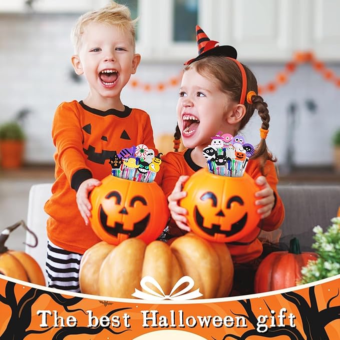 CZWZ 32Pcs Mini Multicolor Pens in One 4-in-1 Cute Pens Bulk for Kids, Ballpoint Pen for Birthdays and Children's Parties, Fun Gifts Assorted Ink Kawaii Pen(Halloween)