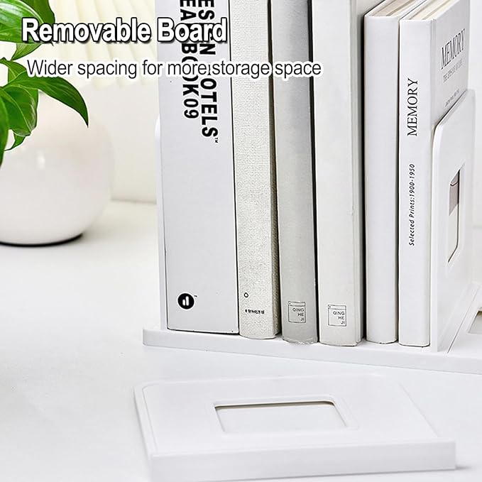 Lemical 4 Section Divider File Folder Holder Desk Book Organizer Desktop Bookshelf File Organizer Portable Plastic Kitchen Under Sink Organizer Pot Rack Handbag Sorter (White)
