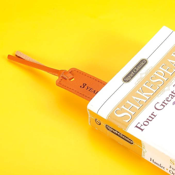 Leather Bookmark 3rd Wedding Anniversary, 3 Year Anniversary Wedding Gifts for Women Men Valentines Day Christmas Birthday Gifts 3 Years as Husband & Wife Gift for Her Him Couple 3 Years of Marriage