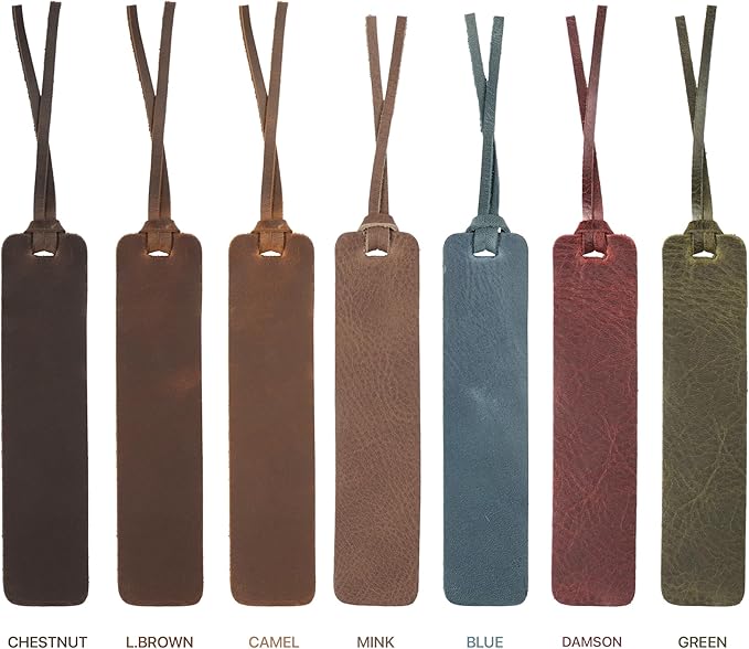 Londo Genuine Leather Handmade Bookmark (Set of 2) (Knotted, Green)