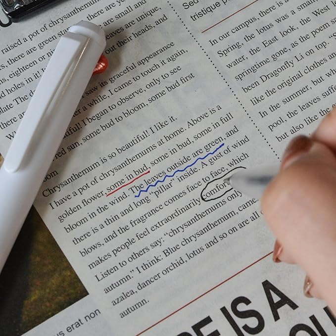 3-in-1 Retractable Gel Pens Colored - 0.5mm Fine Point Smooth Writing - Gel Ink Multicolor Gel pens for Journaling Planner, Nurse 6-count in 3 colors (Black, Red, Blue)