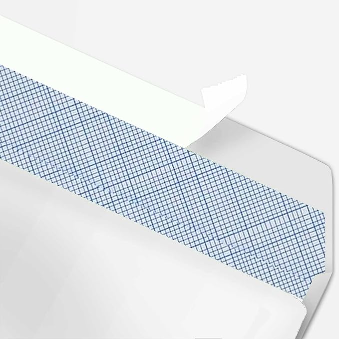 100 Custom #10 Envelopes with Logo - Personalized #10 Self-Seal - Printed Envelopes with Return Address - Custom Printed Security Envelope - Ideal for Business Mailings - White, 100 Count