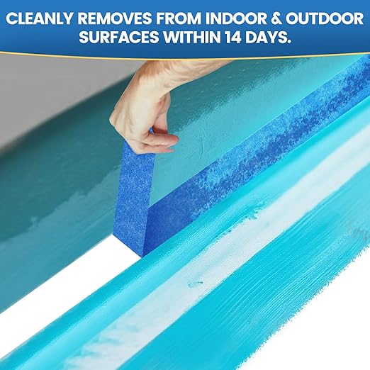 Blue Painters Tape, 20 Rolls Paint Tape 1 Inch Wide (0.98 in. x 55 Yds) Blue Masking Tape Protects Surfaces, Painter's Tape for Indoor and Outdoor Use, Easy Removal (20PCS)