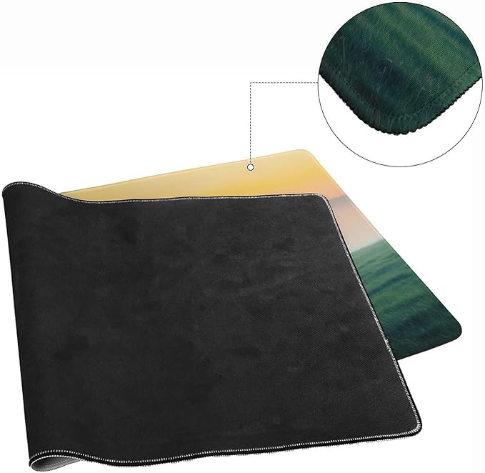 Misty Forest Large Mouse Pad, Vintage Aesthetic Gaming Desk Mat, XXL Keyboard Desk Pad Mat for Desktop, 35.4"x15.7" Non-Slip Base Big Mousepad with Stitched Edges