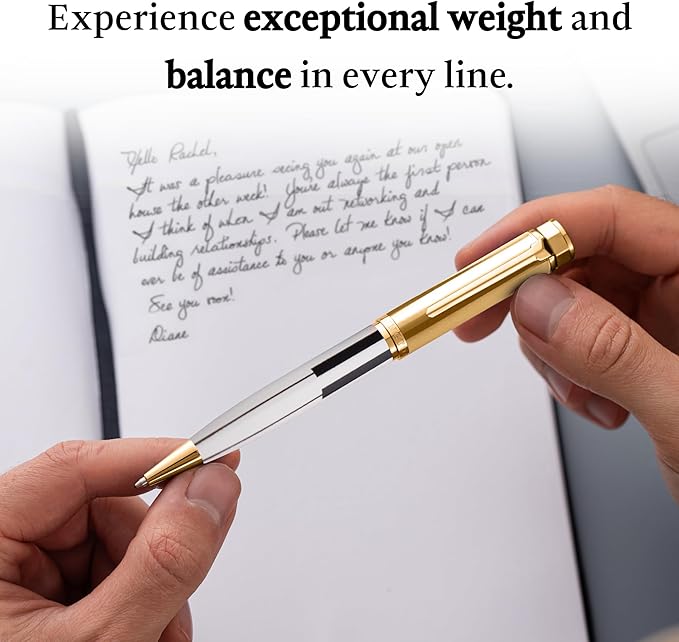 Ellington Pens Luxury Ballpoint Pen – Premium Quality, Smooth Writing Experience, Elegant Design, Includes 2 Ink Refills (Black & Blue) – Ideal for Professionals and Gift Giving