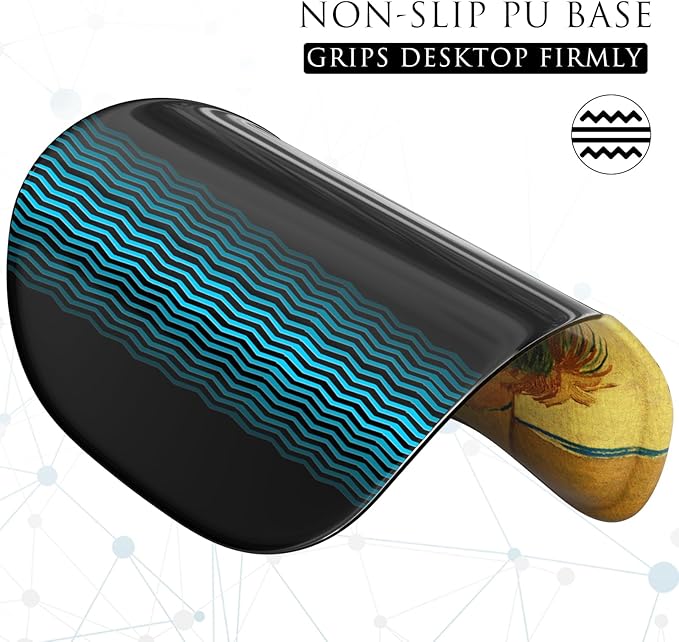 MROCO Ergonomic Mouse Pad with Gel Wrist Rest, Comfortable Mousepad with Smooth Wrist Support Surface and Non-Slip PU Base for Pain Relief, Computer, Laptop, Office & Home, 9.4 x 8.1 in, Sunflower