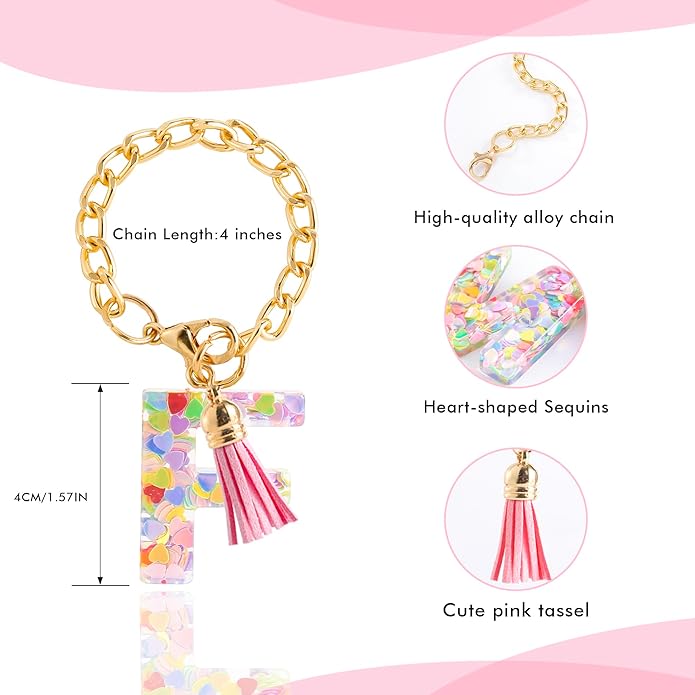 Letter Charm Accessories for Stanley Cup 1 PCS Cute Initial Keychain Handle Charm for Stanley Tumbler for Women