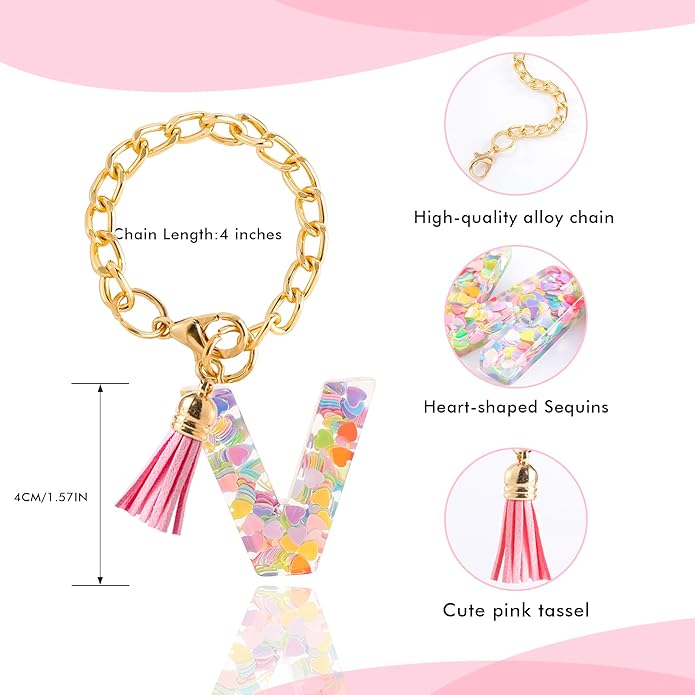 Letter Charm Accessories for Stanley Cup 1 PCS Cute Initial Keychain Handle Charm for Stanley Tumbler for Women