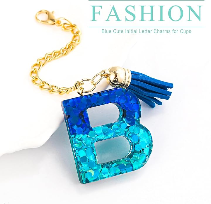 Letter Charm Accessories for Stanley Cup 1 PCS Cute Initial Keychain Handle Charm for Stanley Tumbler for Women