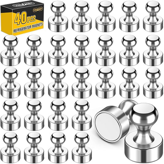 VNDUEEY 40Pcs Fridge Magnet, Refrigerator Magnets Adults, Small Strong Magnets for Whiteboard, Decorative Magnets for Kitchen, Office, School, Locker, Map, Cruise