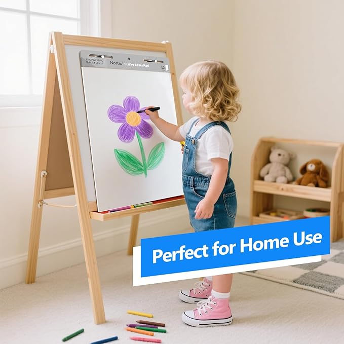 Nortix Sticky Easel Pads, Anchor Chart Paper, Chart Paper for Teachers, Super Adhesive & Bleed-Resistant, 20 x 23 inch, 30 Sheets/Pad, 6 Pads